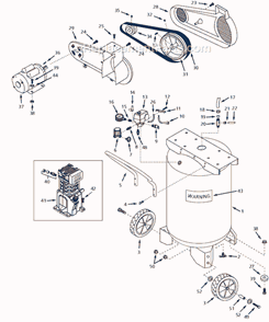 Page A Diagram and Parts List for EX800800 2002 Campbell Hausfeld Compressor